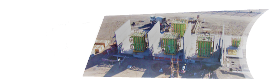 Vista de los reactores desde pórtico - Choele Choel - Puerto Madryn